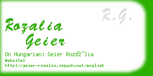 rozalia geier business card